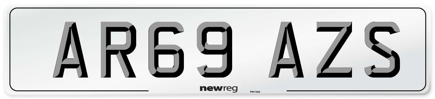 AR69 AZS Number Plate from New Reg